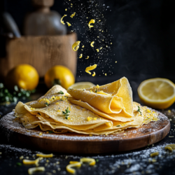 Crêpe de froment au zeste de citron